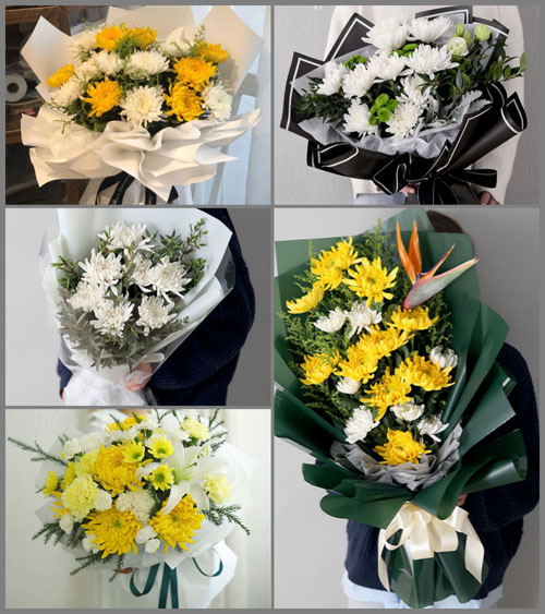 河北沧州黄骅市常郭镇白事花束代送